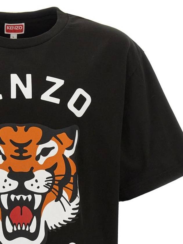 Lucky Tiger Short Sleeve T-Shirt Black - KENZO - BALAAN 4