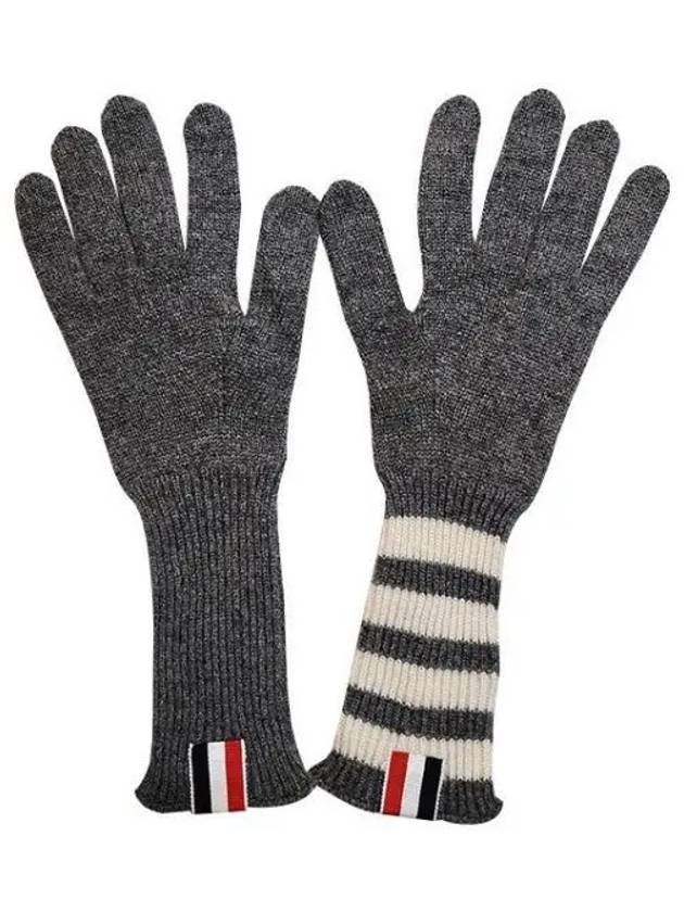 Cashmere 4 Bar Glove M 31983001 270897 1100390 - THOM BROWNE - BALAAN 1