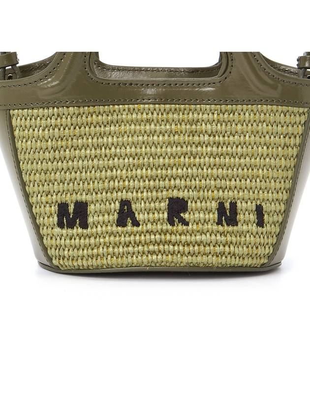 Rattan Micro Tropicalia Cross Bag Green - MARNI - BALAAN 10