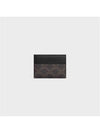 Triomphe Canvas Calfskin Large Card Wallet Black - CELINE - BALAAN 2