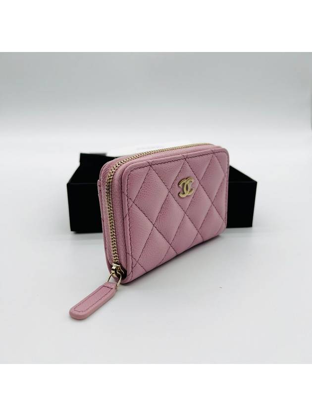 Classic zipper card wallet pink caviar AP0216B10583NY558 - CHANEL - BALAAN 4