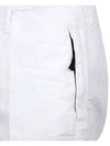 Logo Cotton Slim Cargo Shorts White - STONE ISLAND - BALAAN 9