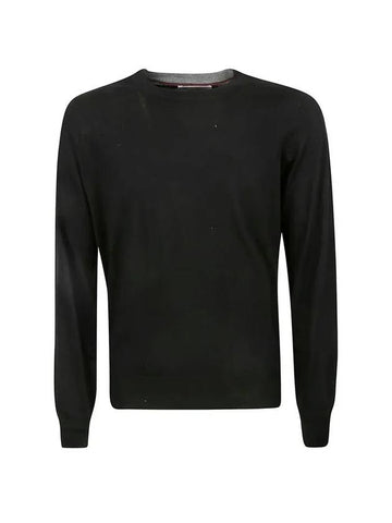 Wool Cashmere Knit Top Black - BRUNELLO CUCINELLI - BALAAN 1