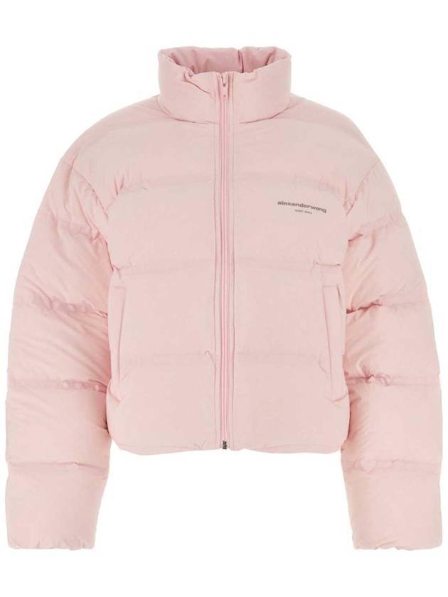 Women s Logo Cropped Puffer Padded Light Pink - ALEXANDER WANG - BALAAN 1