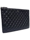 Women s A69251 Black Caviar Beauty CC Silver Logo Large Clutch - CHANEL - BALAAN 2