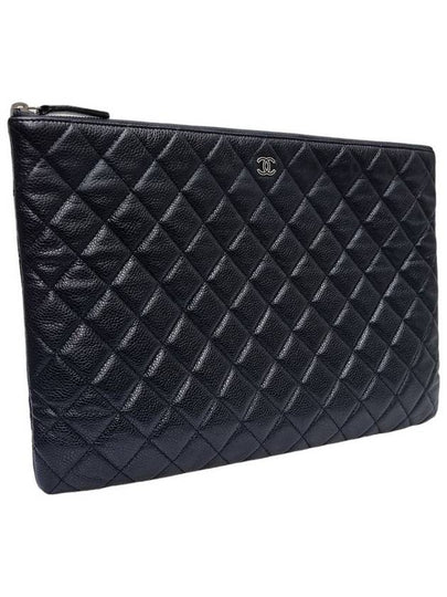 Women s A69251 Black Caviar Beauty CC Silver Logo Large Clutch - CHANEL - BALAAN 2