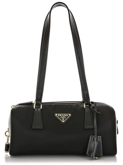Medium Re-Nylon Leather Tote Bag Black - PRADA - BALAAN 2