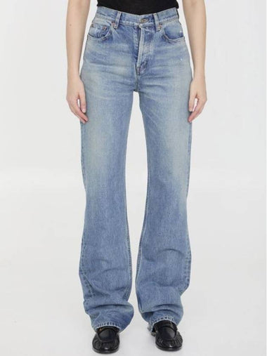 Denim Straight Pants 7199055 771399 Y13KB 5272 BLUE - SAINT LAURENT - BALAAN 1