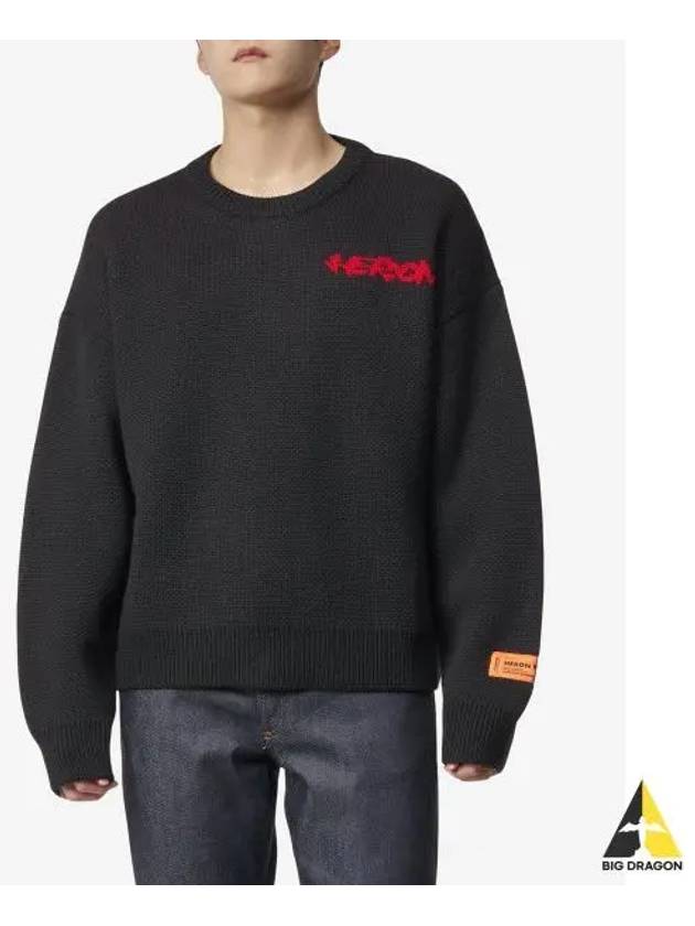 Sweater HMHE013F23KNI004 1025 black - HERON PRESTON - BALAAN 2