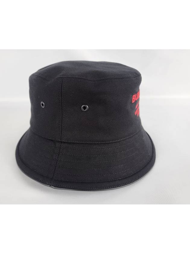 Horseferry Motif Cotton Bucket Hat Black - BURBERRY - BALAAN 3
