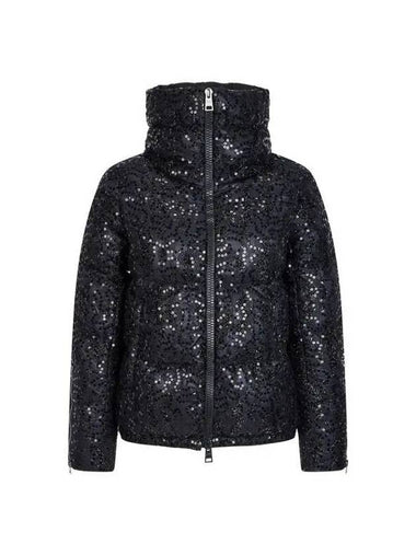 Women s Sequin Lace Down Padded Jacket Black 270736 - HERNO - BALAAN 1