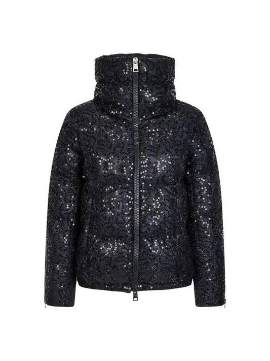 Women s Sequin Lace Down Padded Jacket Black 270736 - HERNO - BALAAN 1