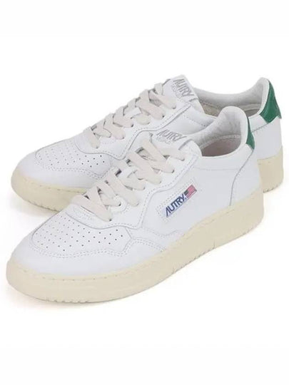 Medalist Green Tab Leather Low Top Sneakers White - AUTRY - BALAAN 2