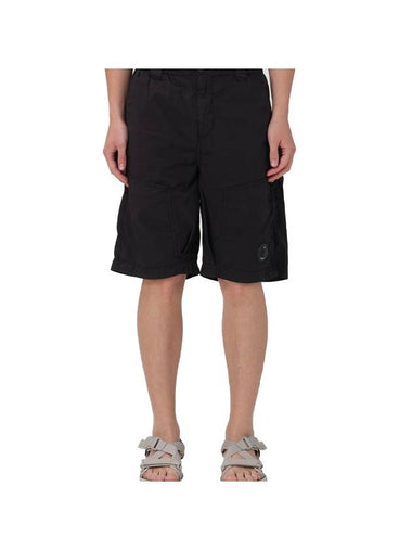 50 Fili Stretch Shorts Black - CP COMPANY - BALAAN 1