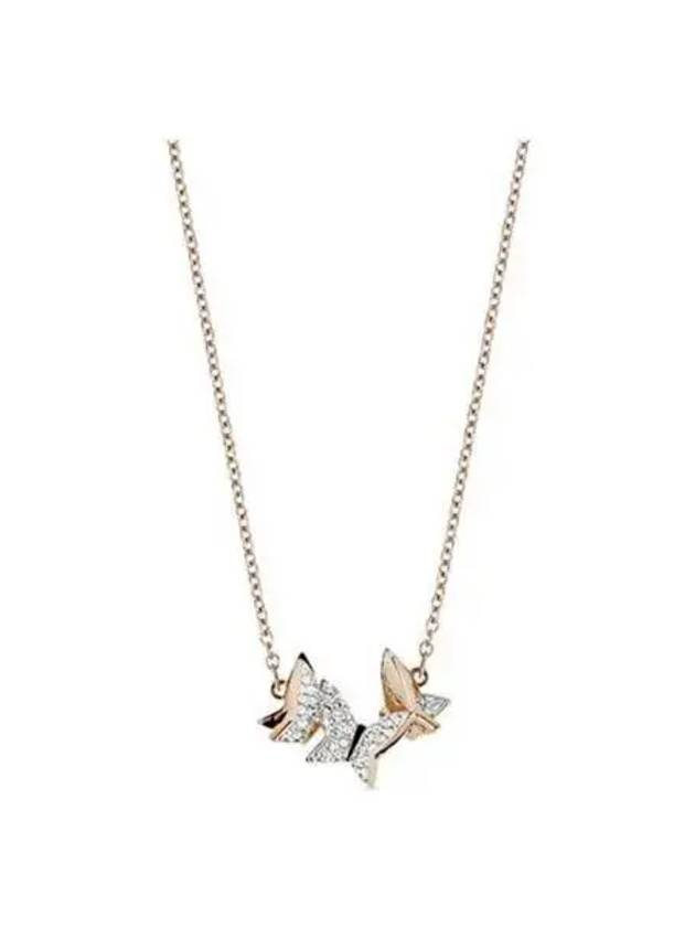 Lilia Butterfly Necklace Rose Gold - SWAROVSKI - BALAAN 2