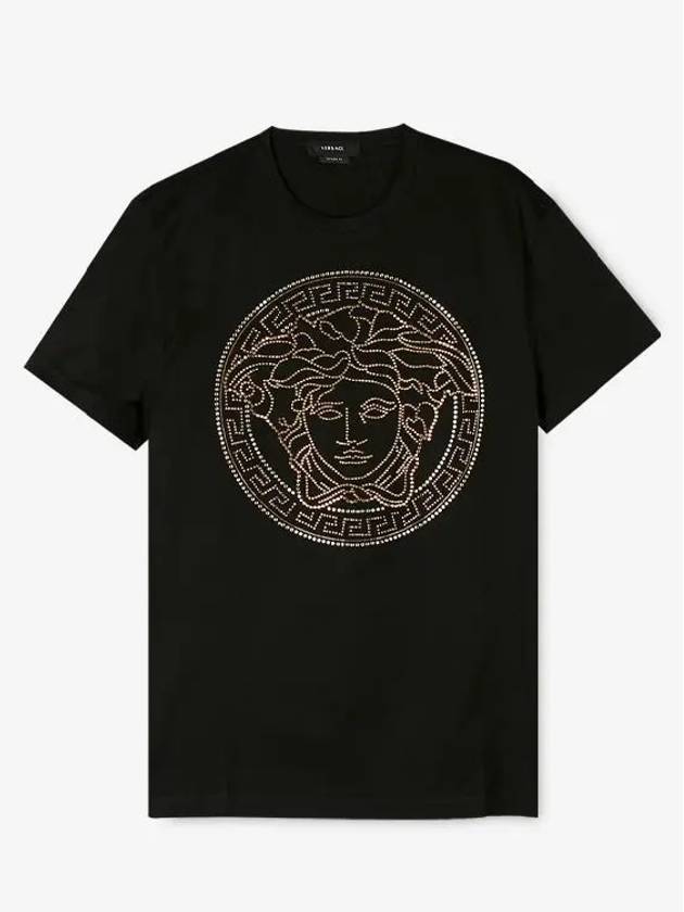 Men's Medusa Logo Short Sleeve T-Shirt Black - VERSACE - BALAAN 4