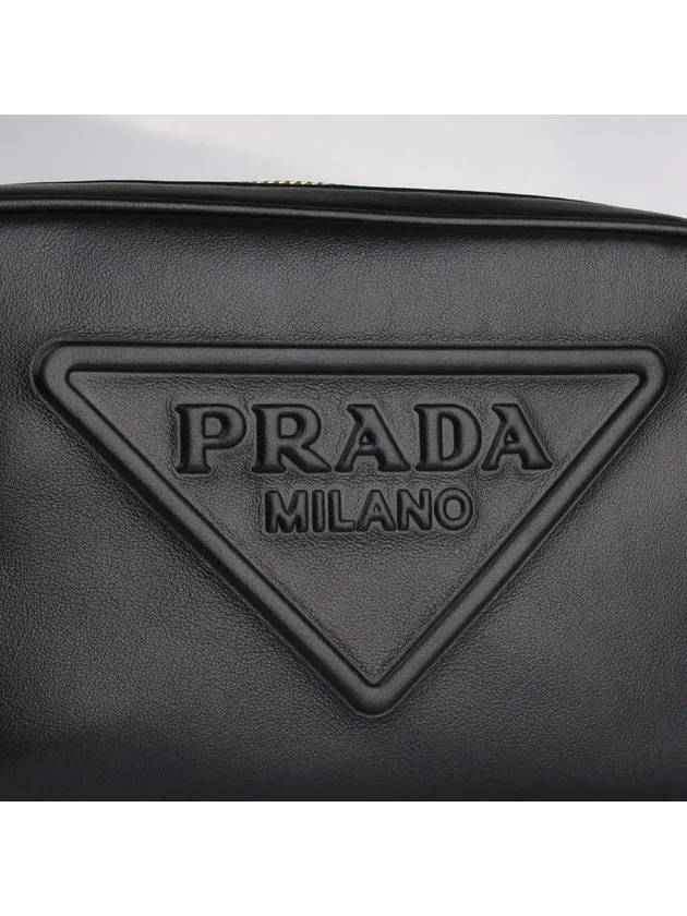 Grace Luxe Leather Camera Cross Bag Black - PRADA - BALAAN 3