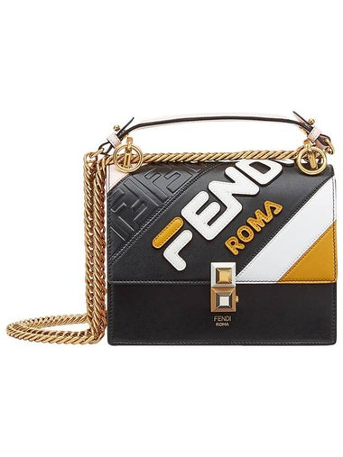 Kan Chain Cross Bag Black - FENDI - BALAAN 1