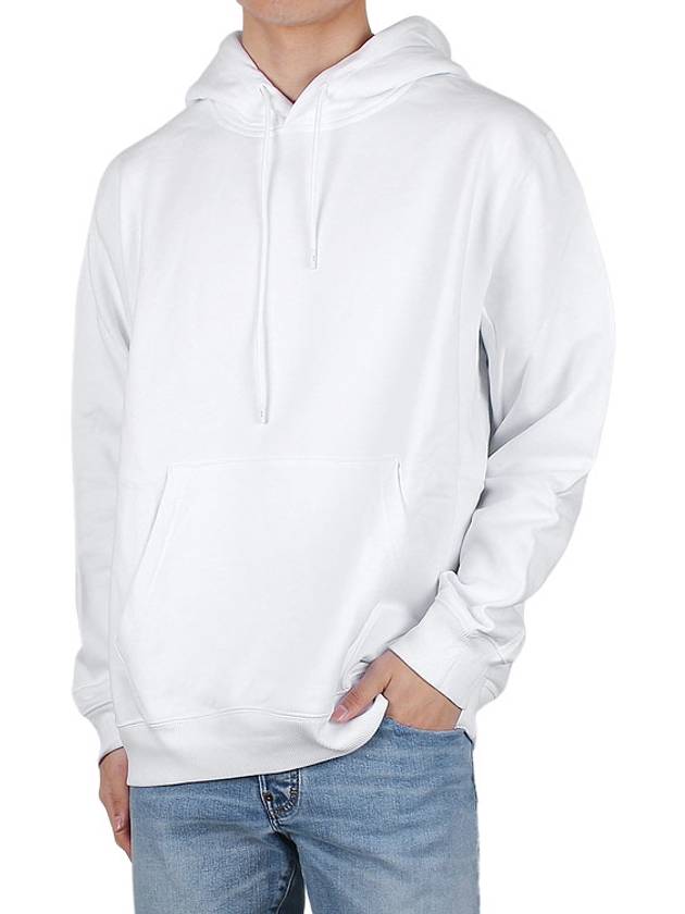 Maxi Logo Cotton Hoodie White - MSGM - BALAAN 3