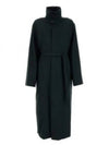 Belted Wool Gabardine Oversized Coat Black - LEMAIRE - BALAAN 2