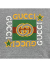 Web Logo Print Hooded Top Gray - GUCCI - BALAAN.