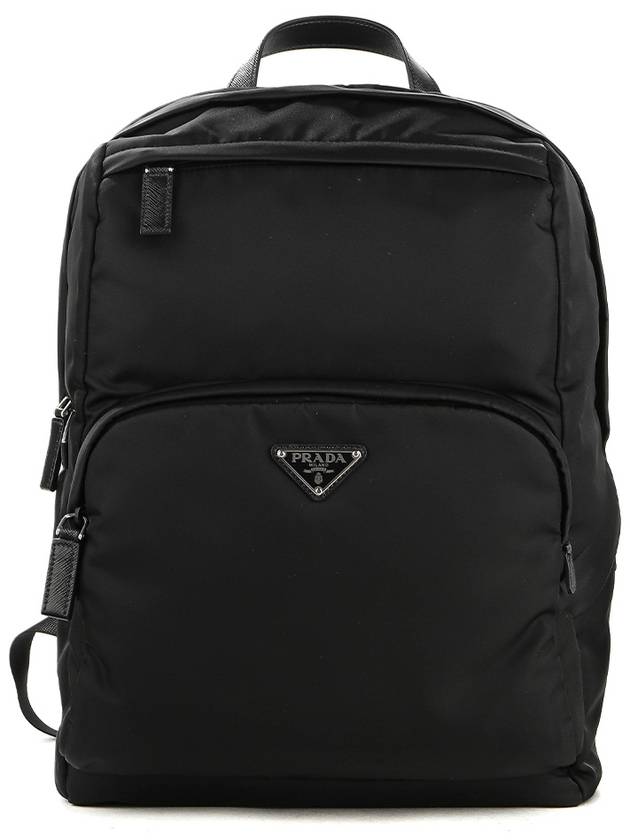 Triangle Logo Re-Nylon Backpack Black - PRADA - BALAAN 2