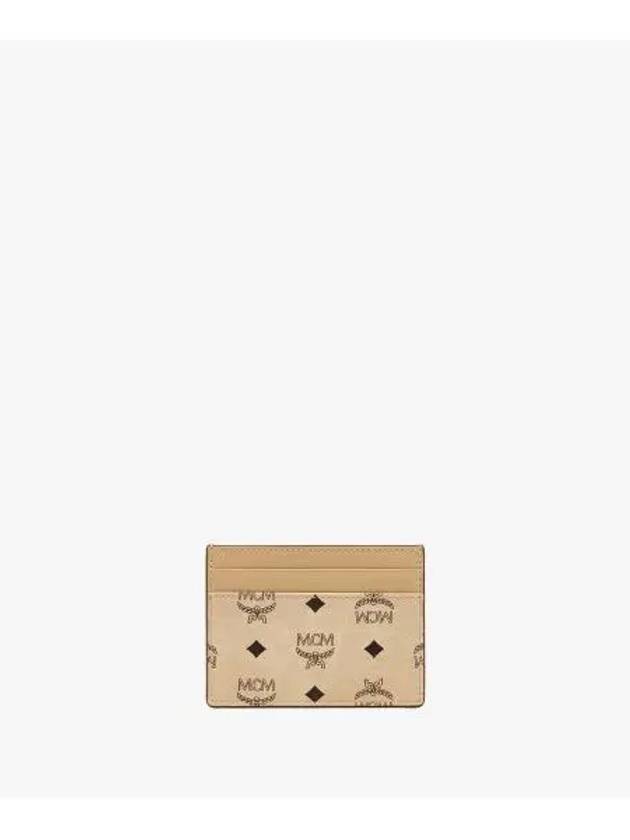 Aren Visetos Card Wallet Beige - MCM - BALAAN 2