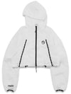 Crop Windbreaker Jacket Jumper Cliff Hooded Windbreaker White MCS23HDZ 01WH - MACKY - BALAAN 2