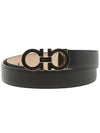 Gancini Metal Logo Leather Belt Black - SALVATORE FERRAGAMO - BALAAN 11