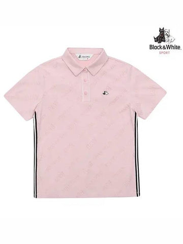 SCSI logo jacquard short sleeve t-shirt 9633LZZPLPINK - BLACK&WHITE - BALAAN 1