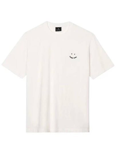 Happy Piece Dyed Short Sleeve T-Shirt Ivory - PAUL SMITH - BALAAN 2