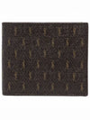 Monogram Canvas All-over Halfwallet Brown - SAINT LAURENT - BALAAN.