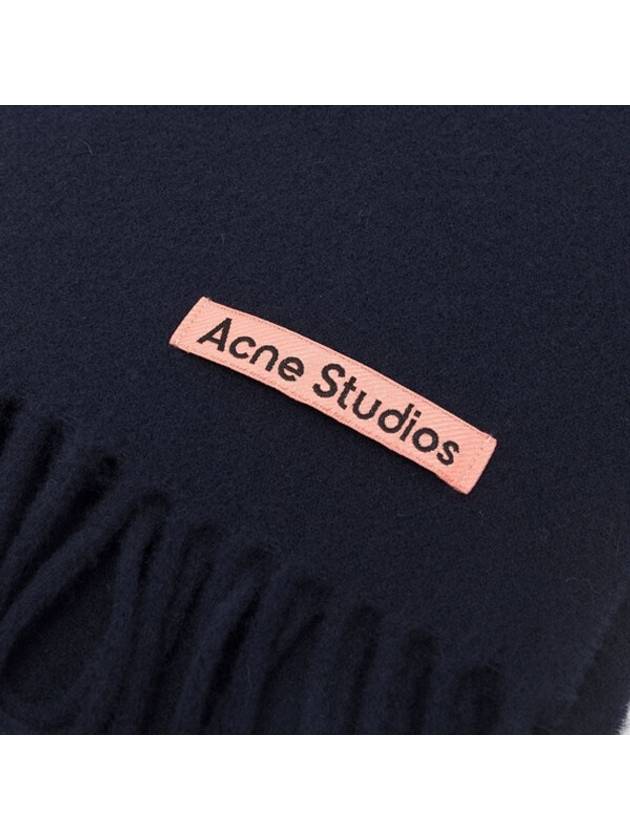 Wool Fringe Muffler Navy Blue - ACNE STUDIOS - BALAAN 4