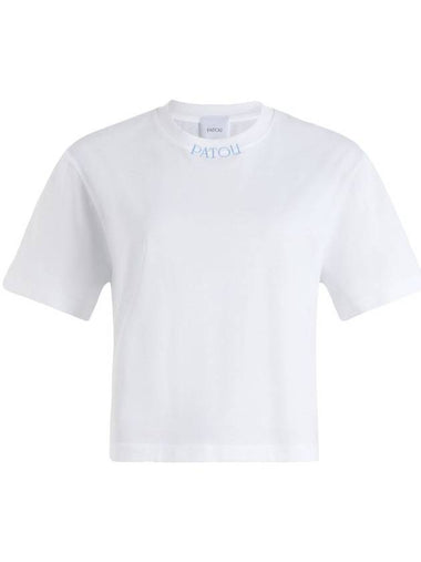 Patou White Short-Sleeve T-Shirt With Logo - PATOU - BALAAN 1