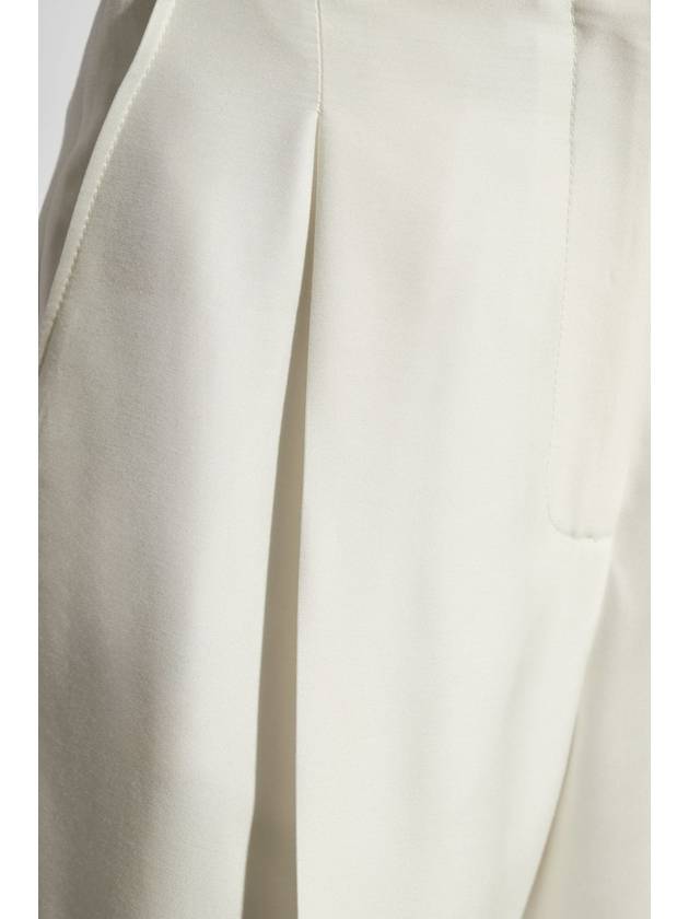 Alexander McQueen Pleat-front Trousers, Women's, White - ALEXANDER MCQUEEN - BALAAN 5