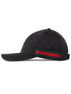 Original GG Web Supreme Canvas Baseball Ball Cap Black - GUCCI - BALAAN 3