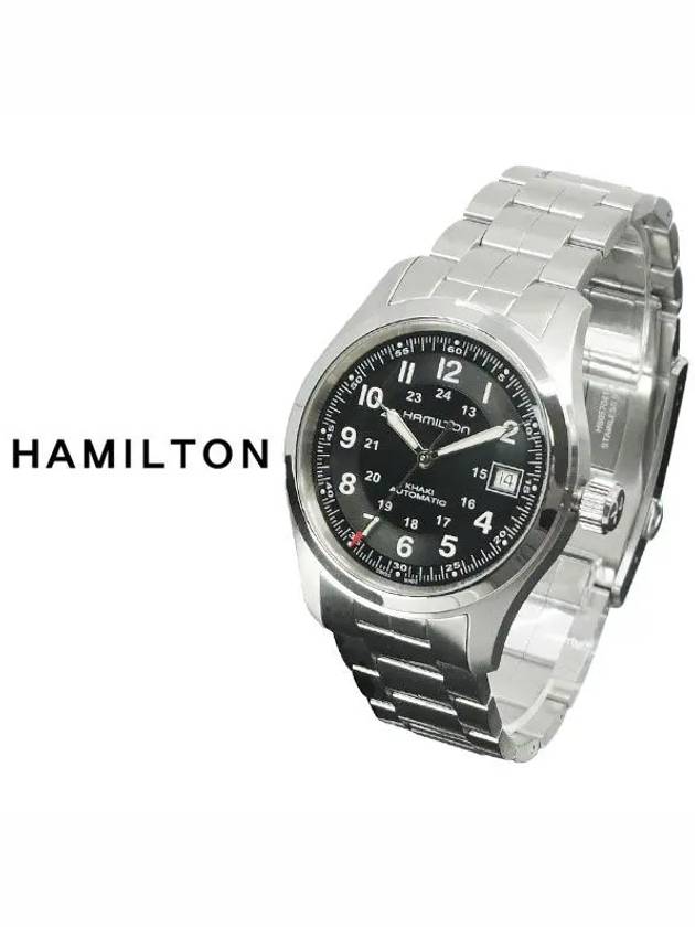 Hamilton Khaki Field Auto 38mm Stainless Steel Watch Black - HAMILTON - BALAAN 3