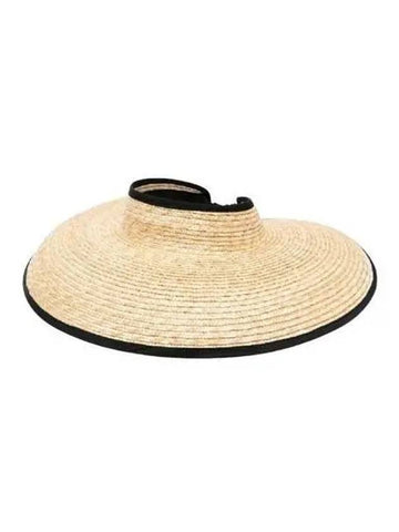 Borsalino Women Trimmed Sun Visor Hat Natural 233062 - BORSALINO - BALAAN 1