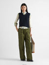 Re-Nylon Trousers Straight Pants Green - PRADA - BALAAN 4