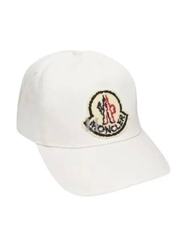 Logo Patch Ball Cap White - MONCLER - BALAAN 2