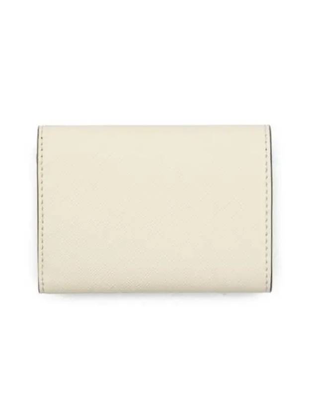 Saffiano Color Block Tri-Fold Half Wallet Blue - MARNI - BALAAN 3