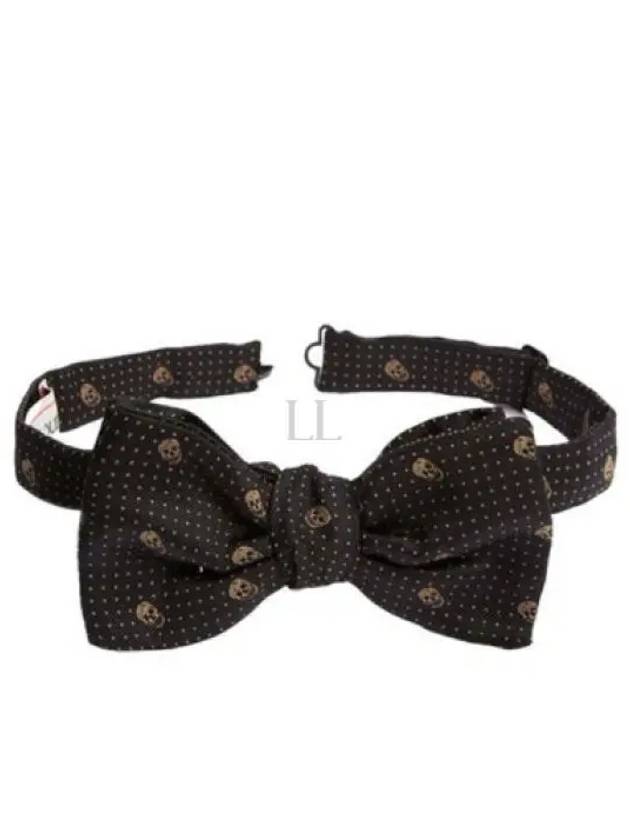 Men's Skull  Silk Bow Tie Black - ALEXANDER MCQUEEN - BALAAN 2