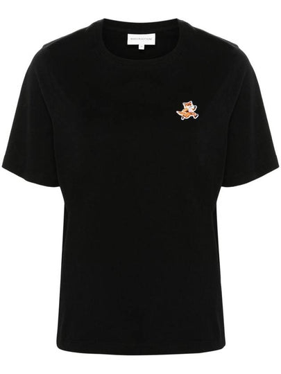 Speedy Fox Patch Comfort Short Sleeve T-Shirt Black - MAISON KITSUNE - BALAAN 2