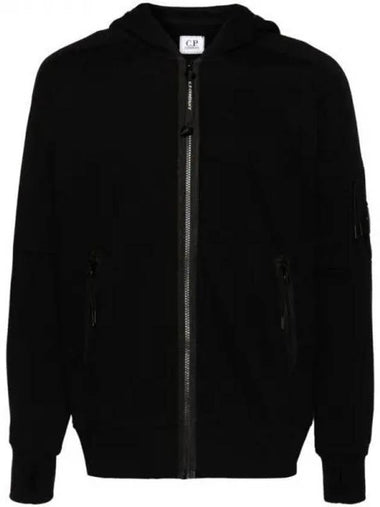 C P COMPANY Lens Wappen Cotton Hood Zip up - CP COMPANY - BALAAN 1