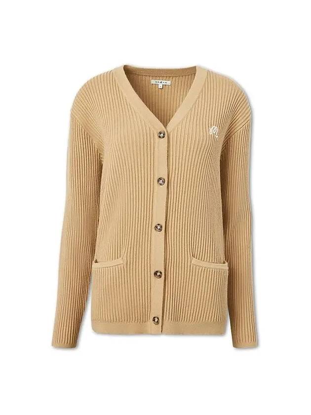 Malbon Women s Golf Esther Cardigan Camel - MALBON GOLF - BALAAN 1