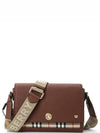 Leather and Vintage Check Note Crossbody Bag Tan - BURBERRY - BALAAN 2