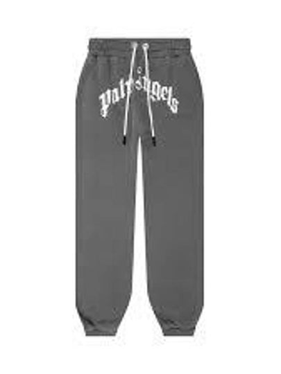 Curved Logo Track Pants Black - PALM ANGELS - BALAAN 2