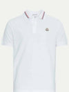 Logo Patch Polo Shirt White - MONCLER - BALAAN 2