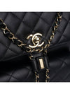 Backpack Calfskin Gold Metal Black - CHANEL - BALAAN 6