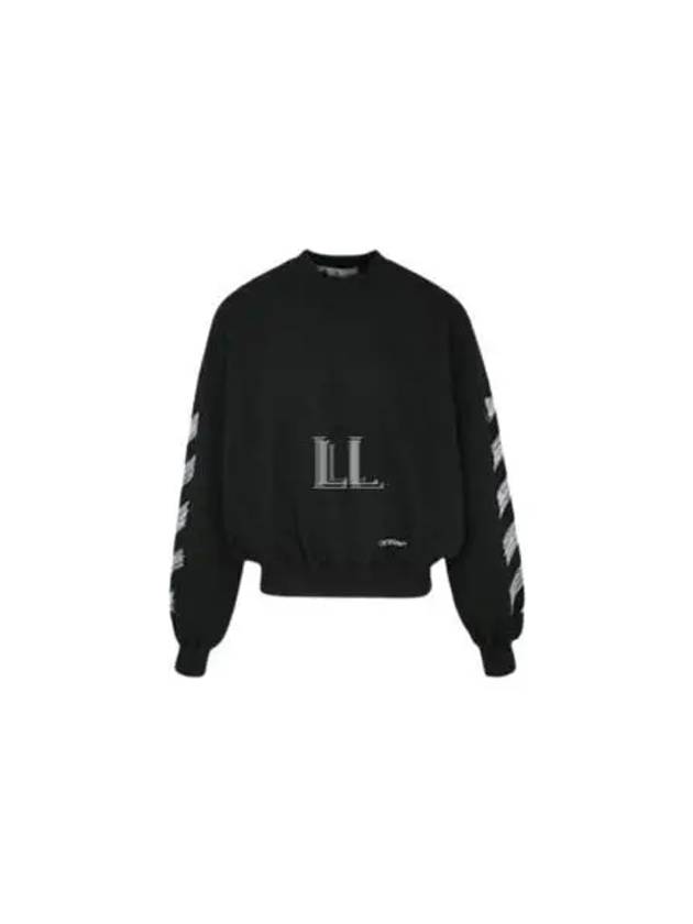 Men's Scribble Diag Sweatshirt Black - OFF WHITE - BALAAN 2